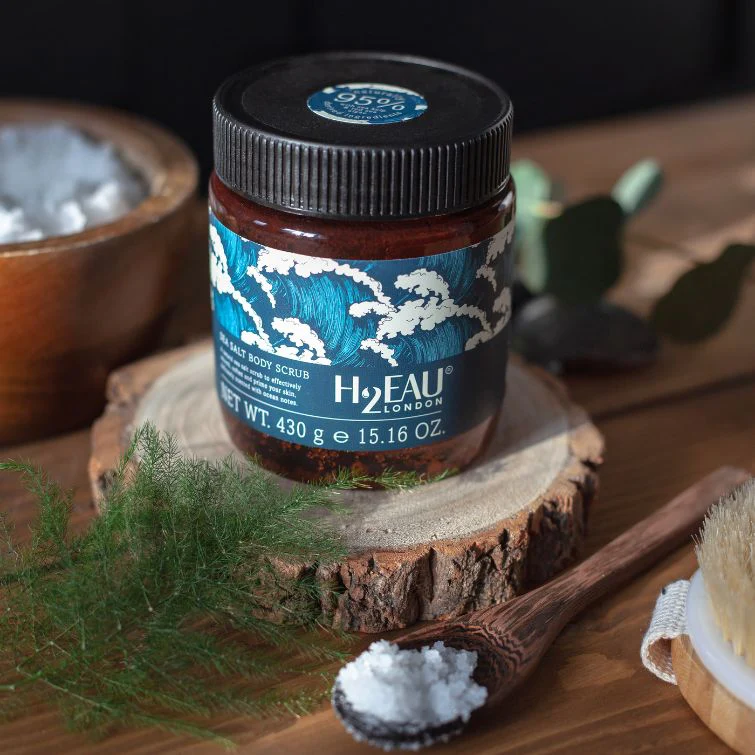 H2EAU Sea Salt Body Scrub 430g - Image 2