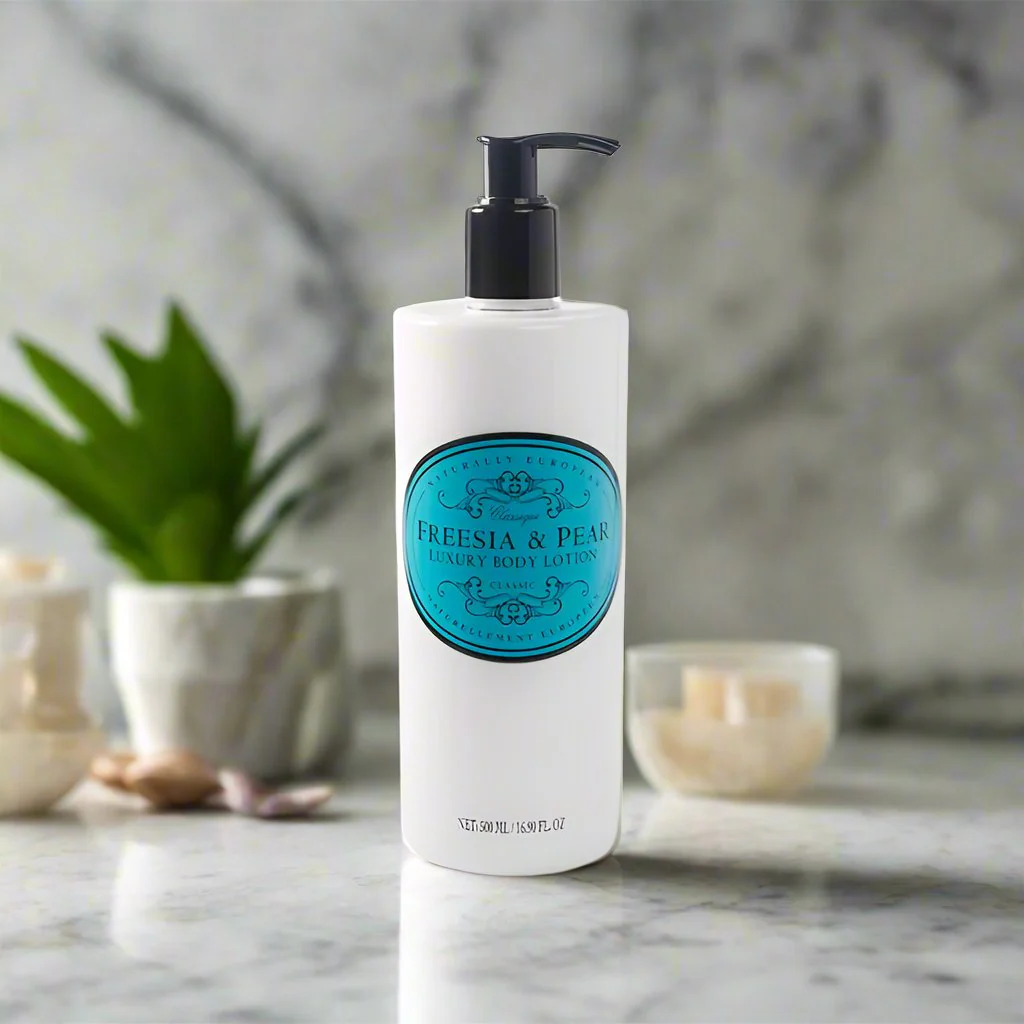 Naturally European Freesia & Pear Body Lotion 500ml - Image 2