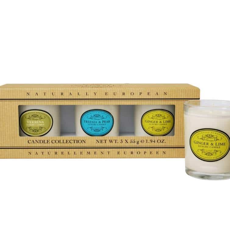 Naturally European Mini Candle Set 3 x 55g
