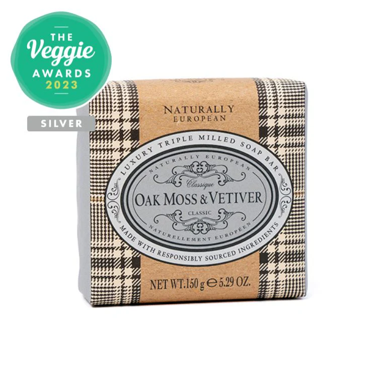 Naturally European Oak Moss and Vetiver Soap Bar 150g