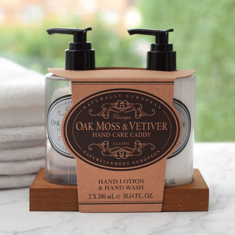Oak Moss and Vetiver Hand Care Caddy 2 x 300ml - Image 2
