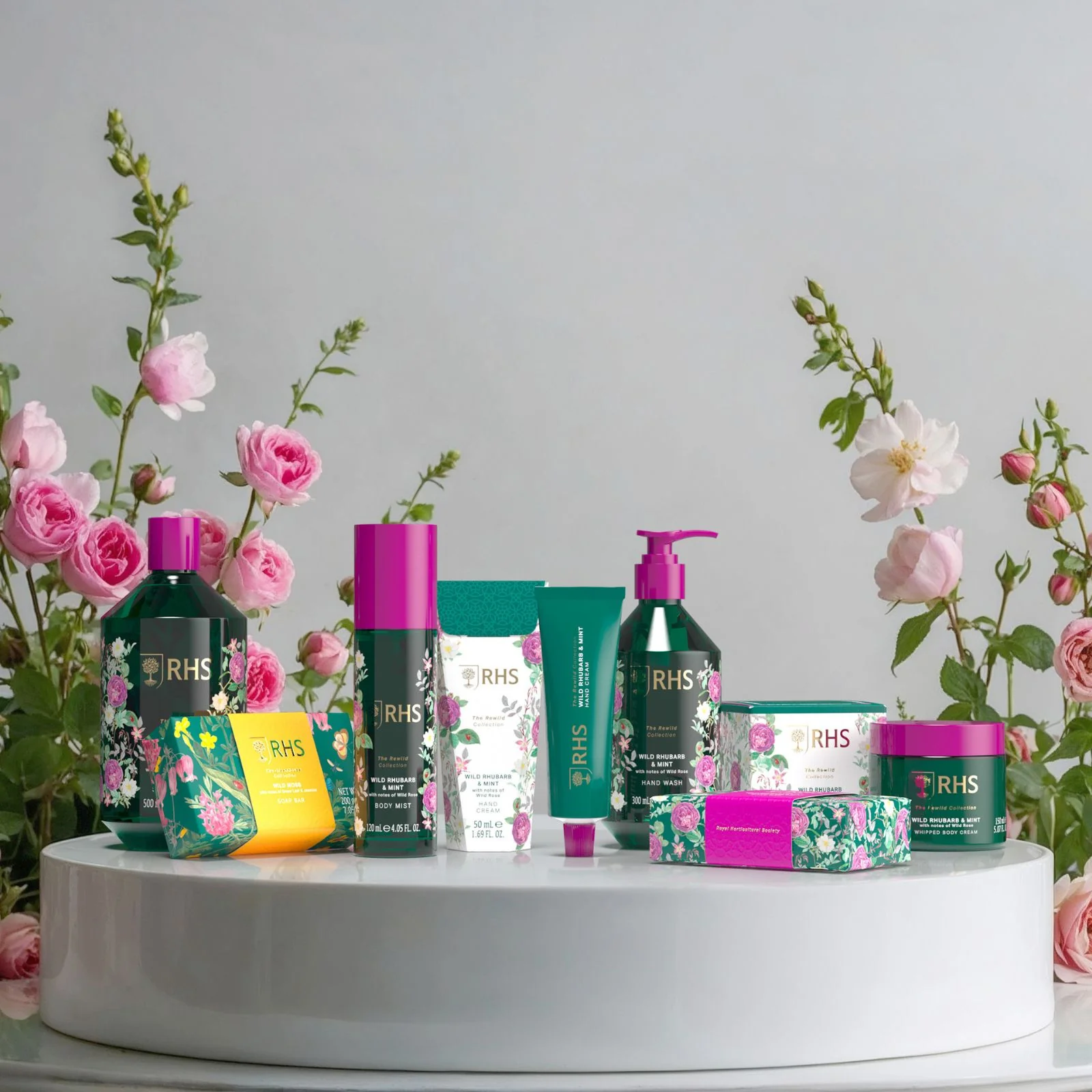 RHS Rewild Rhubarb and Mint Hand Cream 50ml - Image 3