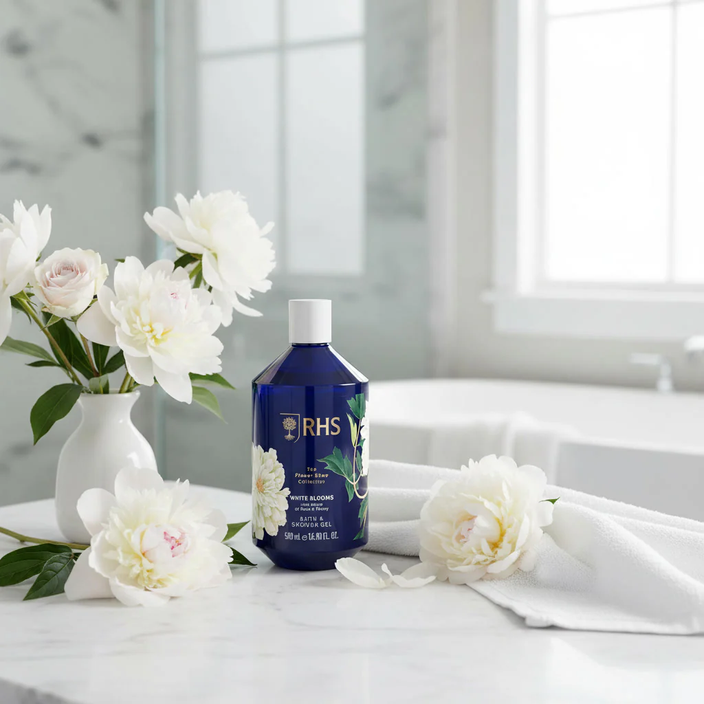 RHS Flower Show White Blooms Shower Gel 500ml - Image 2