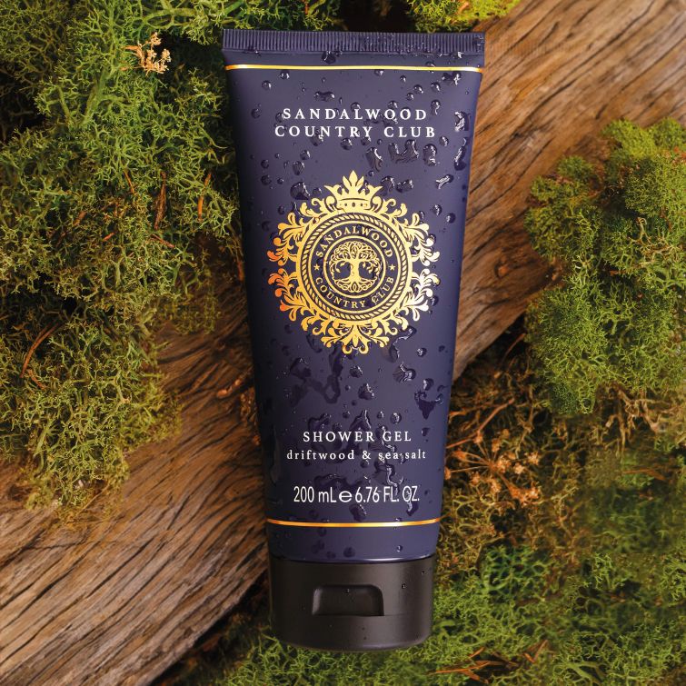 Sandalwood Country Club Driftwood and Sea Salt Shower Gel 200ml - Image 2