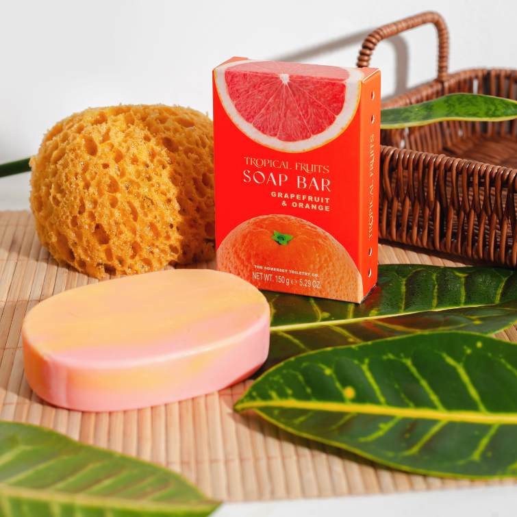Tropical Fruits Orange and Grapefruit Soap Bar 150g - Image 2